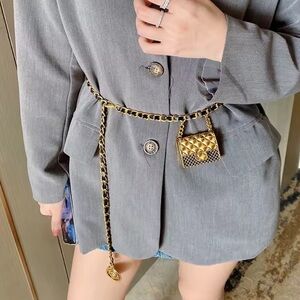 Lux brand adjustable Gold Chain Belt 
Black and gold. Lux quality